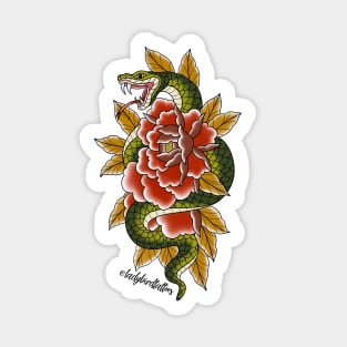 Snake peony Sticker